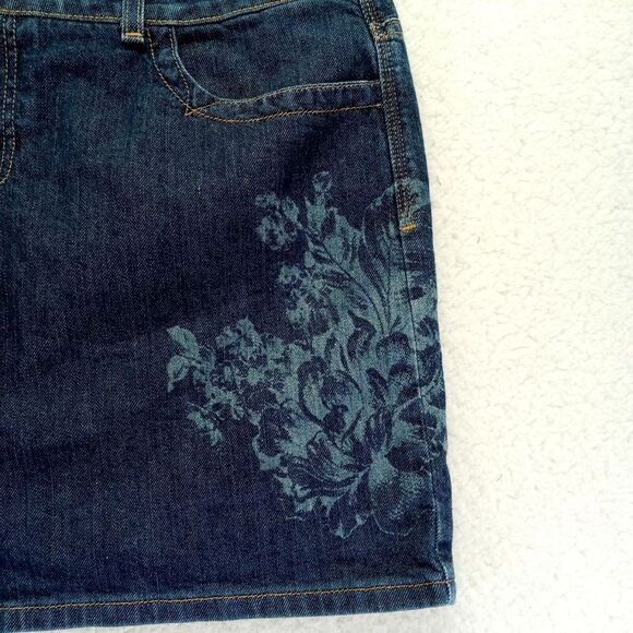 Tommy Hilfiger Jean Skirt Womens 16 (36)‎ Blue Cotton Blend Denim Dark - Picture 4 of 9
